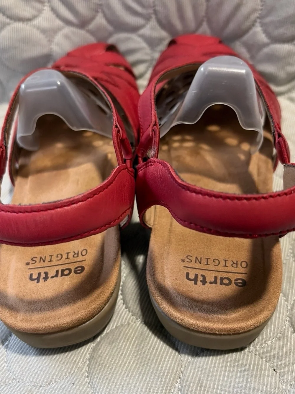 Earth Origins Burgundy Woven Slingback Sandals